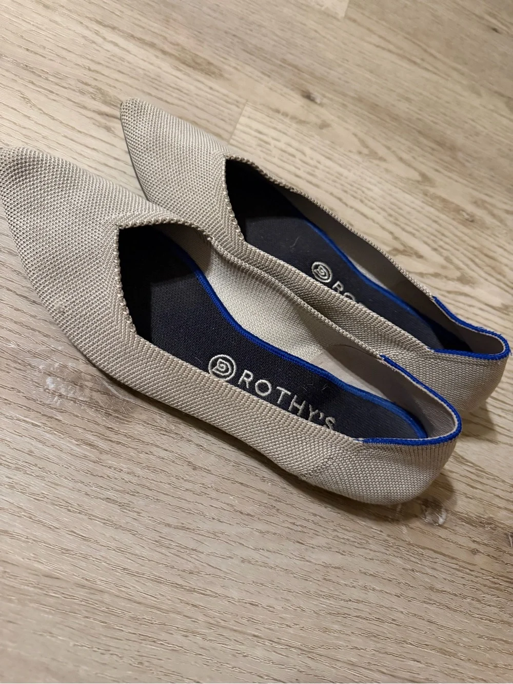 Rothy's Pointed Toe Ballet Flax birdseye